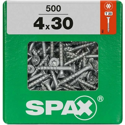 Spax Uni vrut zápust.hlava T-Star+ T20 4CUT část.závit Wirox 4 x 30 mm 500 ks