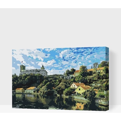 Painting Queens Malování podle čísel Hrad Rožmberk 2 60 x 80 cm vypnuté plátno na rám PBN/CASTLEROZMBERK2/60 x 80/W