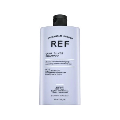 Ref Stockholm Cool Silver Shampoo Неутрализиращ шампоан за платинено руса и сива коса 285 ml