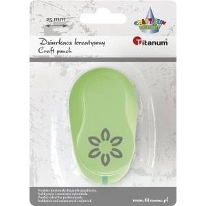 TITANUM Hole punch with flower motif 25mm
