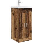 vidaXL Баня с мивка Старо дърво 42 x 40 x 84, 5 см Инженерна дървесина (890678)