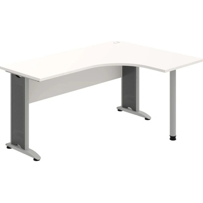 OFFICE PRO s.r.o. HOBIS kancelársky stôl pracovný tvarový, ergo ľavý - CE 60 L, biela