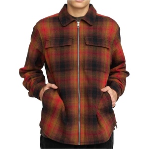 Revolution Мъжка риза с копчета Revolution Overshirt with Zipper Shirt - Red (033-2974-0111)