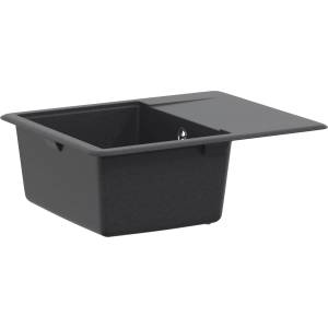 vidaXL Единична мивка за кухня Гранит 56 x 46 x 19 см Графит (42053762)