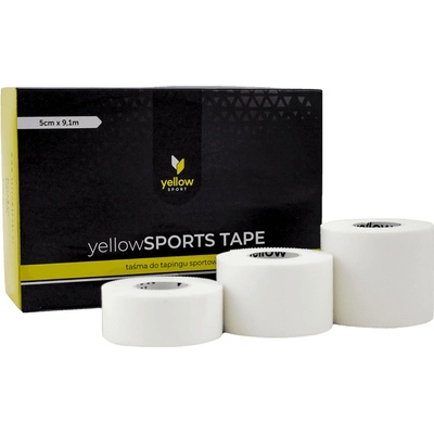 yellowSPORT Športová páska biela 2,5 cm x 9,1 m