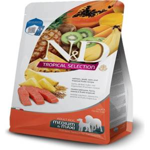 N& D Tropical Medium& Maxi Adult Salmon гранули за кучета - 2кг