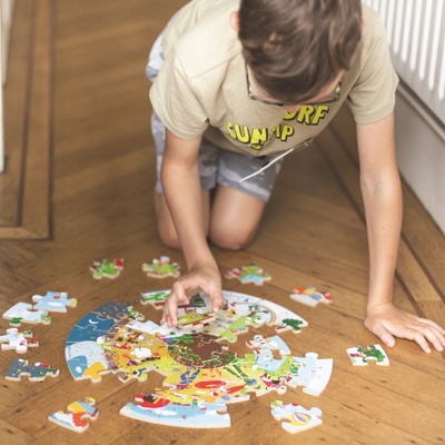 Bigjigs Toys Kulaté podlahové Čtyří roční období 50 dílků