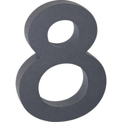 Hliníkové číslo "8" v „3D“ prevedení RN.100LV.8.AL.AM
