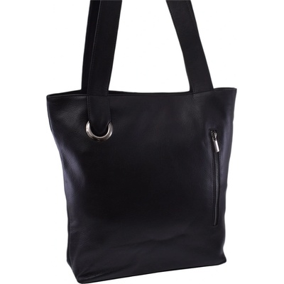 Mercucio kožená Shopper kabelka 250703 černá