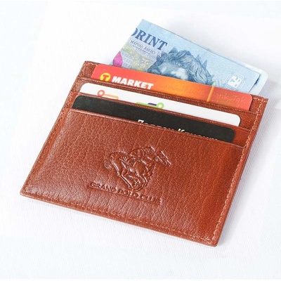 Grand Polo Club GPC POLO Кожен картодържател E-188-Tan 9979158 (265623_Кафяво)