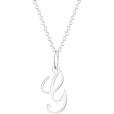 Gemmax Řetízek s písmenem „G“ bílé zlato GUSWN-42841-25841