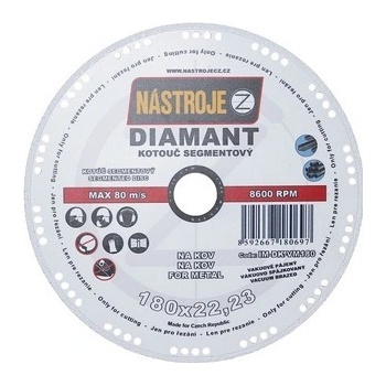 Nástroje cz Kotouč diamantový 180 x 2,0 x 22,2 mm IM-DK-VM180