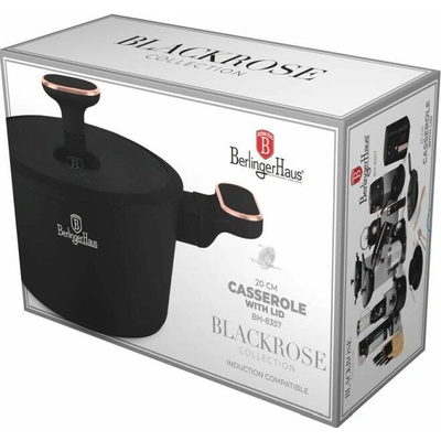 BERLINGERHAUS Kastrol s titanovým povrchem a poklicí 20 cm Black Rose Collection BH-8357