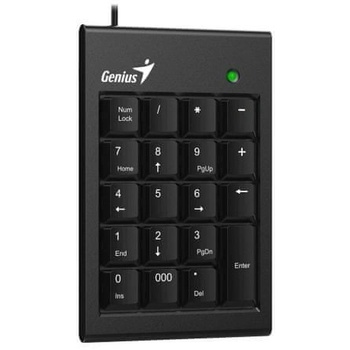 Genius Клавиатура Genius Numpad i100 USB, Кабелна, Цифрова, Черен (31300015400 USB) (31300015400 USB)