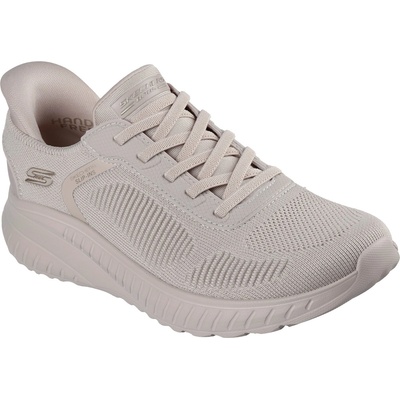 Skechers Дамски маратонки Skechers Womens Engineered Knitted Bungee Slip-On Runners - Natural