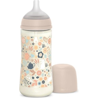Suavinex dojčenská fľaša Wonderland fyziologický prietok Liberty ružová 360 ml