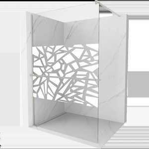 Mexen Kioto+ душ кабина с рафт Walk-in 70 x 200 cm, бял модел, четкан никел - 800-070-121-97-85 (800-070-121-97-85)