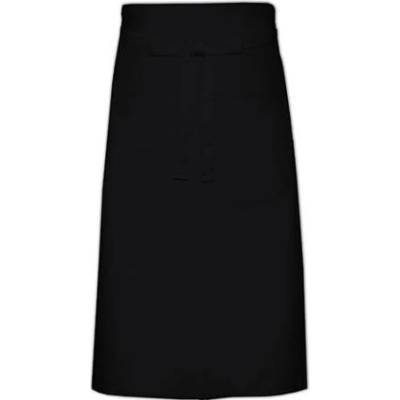Link Kitchen Wear Kuchařská zástěra s kapsou X1000T Black 70x120cm