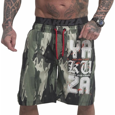Yakuza pánské plavkové šortky URBNSTL Board Shorts camouflage/green