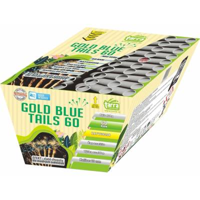 Baterie výmetnic GOLD BLUE TAILS 60 ran TICHÝ Ohňostroj GREEN LINE 4 1 ČÍNADOVOZPYRO BATV6020B