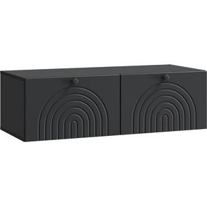 vidaXL Стенно монтиран ТВ шкаф Черно 99 x 41 x 30 см (898186)