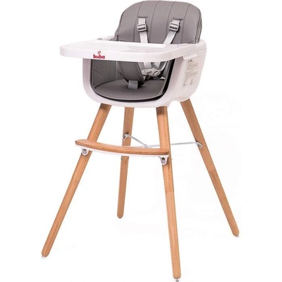 Buba Столче за хранене Carino, сиво, 2в1, 6+ месеца, NEW022854 (NEW022854)