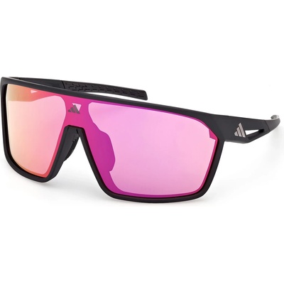 adidas eyewear Очила за колоездене Adidas eyewear SP0108 Cat: 2 Cycling glasses - Matte Black / Gradient / Mirror Violet - размер One Size (205-5265-0111)