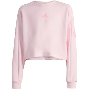 Adidas Детски пуловер adidas Kid's Future Icons 3-Stripes Crew Jumper - Clear Pink / True Pink - размер 140 (EU) (704-6094-0213)