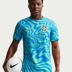 Nike Тениска Nike Men's Brazil Short Sleeve T-Shirt - Yellow/Blue