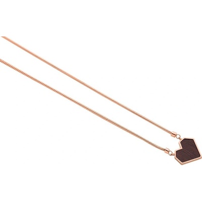 BeWooden Dámský s dřevěným detailem rose heart růžová JWN40
