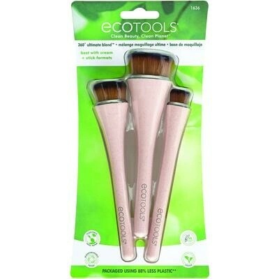 EcoTools 360° Ultimate Blend štetec na make-up + štetec na bronzer + štetec na rozjasňovač a kamufláž