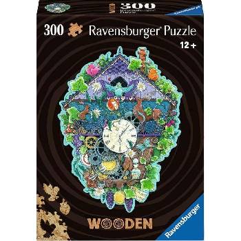 Ravensburger Дървен пъзел Ravensburger от 300 части - Часовник с кукувица (12000759)
