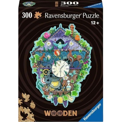 Ravensburger Дървен пъзел Ravensburger от 300 части - Часовник с кукувица (12000759)