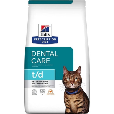 HILL'S Prescription Diet t/d Грижа за зъбите гранули за котки 3 kg
