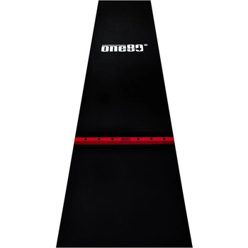 Gumený koberec s hranicou hodu ONE80 300×60cm, čierny