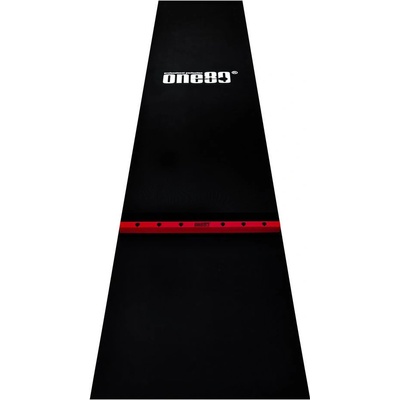Gumený koberec s hranicou hodu ONE80 300×60cm, čierny