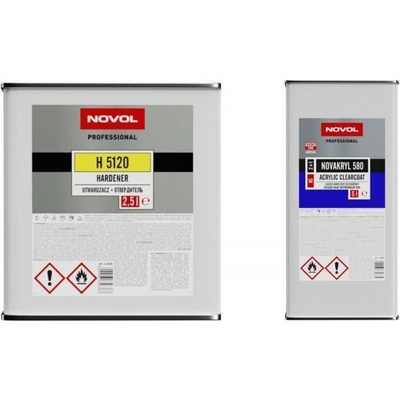 Novol bezbarvý lak Novakryl 580 SR-R 5l + tužidlo H5120 normal 2,5L