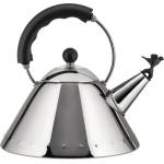 Alessi Чайник за котлон 9093 2л, сребрист / черен, Alessi (AL9093B)