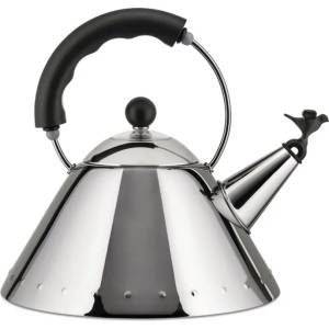 Alessi Чайник за котлон 9093 2л, сребрист / черен, Alessi (AL9093B)