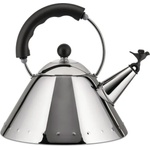 Alessi Чайник за котлон 9093 2л, сребрист / черен, Alessi (AL9093B)