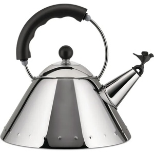 Alessi Чайник за котлон 9093 2л, сребрист / черен, Alessi (AL9093B)