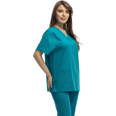 Медицински екип Lisa Turquoise - памучен, еластичен (B9150TR)