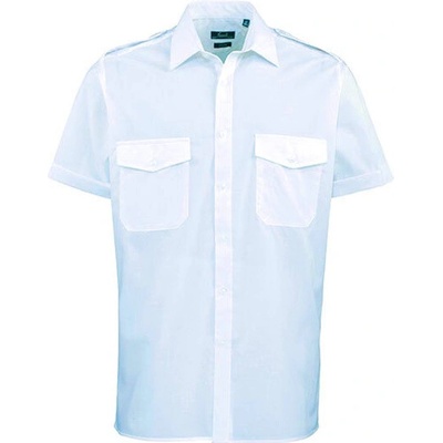 Premier Workwear pánska pilotná košeľa s krátkym rukávom PR212 light blue