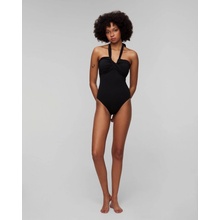 Seafolly dámske čierne jednodielne plavky Halter Bandeau One Piece