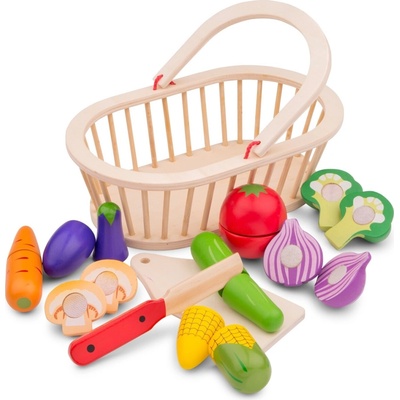 New Classic Toys Sada na krájanie košík s ovocím