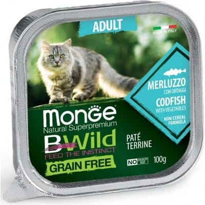 Monge BWild Grain Free ADULT Treska so zeleninou 100 g