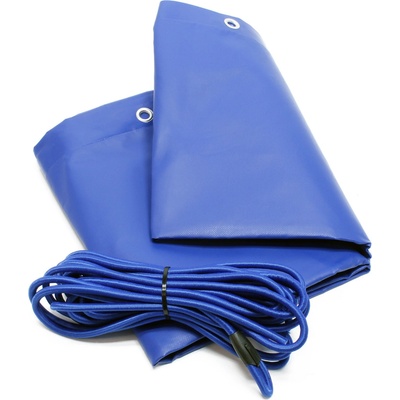 Wiltec Plachta na přívěsný vozík Wiltec plochá 2575x1345x50mm s napínacím lanem | modrá, Barvy a parametry Modrá