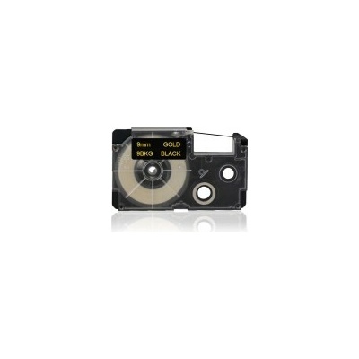 Gigaprint Kompatibilná páska pre CASIO XR-9BKG 9mm, zlatá tlač/čierny podklad