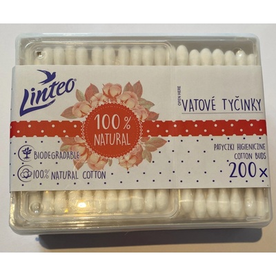 Linteo papierové Vatové tyčinky do uší 200 ks