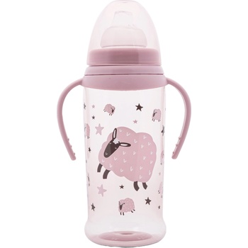 Lorelli Бебешко шише с мек накрайник Lorelli My Friend - 350 ml, Mellow Rose (10200640005)